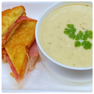 Soup and Toasted Sandwich