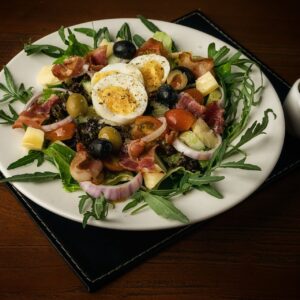 BOX OFFICE SALAD (With Bacon & Egg)