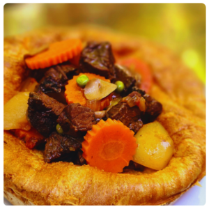 BEEF STEW WITH GIANT YORKSHIRE PUDDING