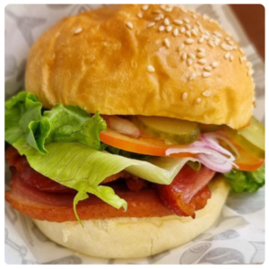 GRILLED SMOKED DUCK BURGER